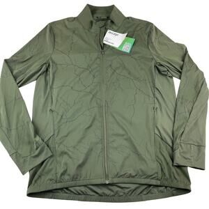 NWT Mens CEP Reflective Windbreaker Running Jacket, Green Lightning Bolt, Size M